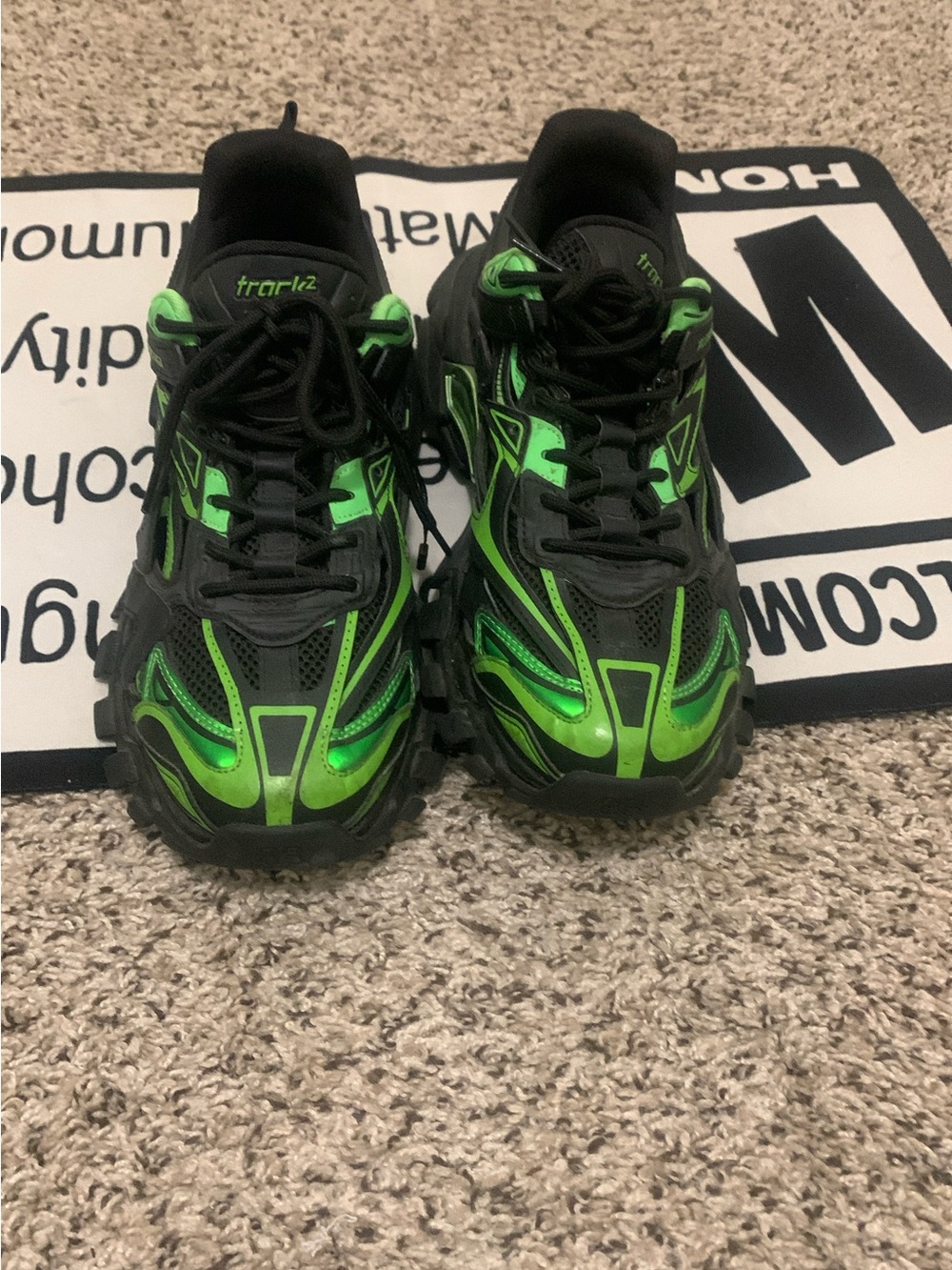 Balenciaga Track.2 Black Green Sneakers